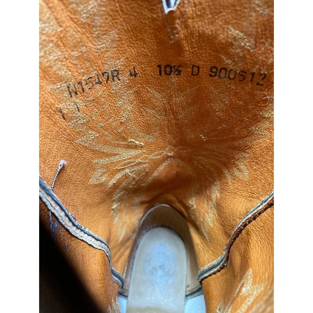 Lucchese Crayton burnished mad dog goat leather western boot 10.5